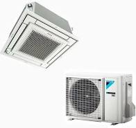 CLIMATIZZATORE DAIKIN A CASSETTA FULLY FLAT 18000 BTU FFA50A2VEB R-32 WI-FI OPTIONAL GRIGLIA BIANCA