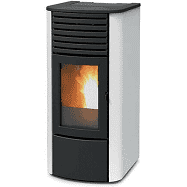 TERMOSTUFA A PELLET MCZ CLIO HYDRO 23 IN GHISA E ACCIAIO – 23 KW BIANCA