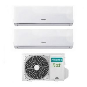 CLIMATIZZATORE HISENSE DUAL SPLIT INVERTER SERIE NEW COMFORT 18+18 CON 4AMW105U4RAA R-32 WI-FI OPTIONAL 18000+18000