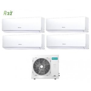 CLIMATIZZATORE  HISENSE QUADRI SPLIT INVERTER SERIE NEW COMFORT 12+12+12+12 CON 4AMW105U4RA R-32 WI-FI OPTIONAL 12000+12000+12000+12000