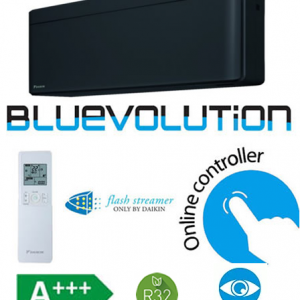 CLIMATIZZATORE DAIKIN BLUE EVOLUTION INVERTER SERIE STYLISH TOTAL BLACK 7000 Btu FTXA20BB R-32 Wi-Fi INTEGRATO Classe A+++ NEW TOTAL BLACK 2020 - immagine 3