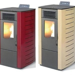 STUFA A PELLET 10 KW MOD. KING 118 BORDEAUX PER AMBIENTI FINO A 100 MQ – NEW - immagine 3