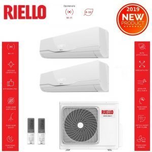 CLIMATIZZATORE CONDIZIONATORE RIELLO INVERTER DUAL SPLIT AARIA PLUS 12000+12000 BTU R-32 CON AARIA MULTI 250 P SCONTO IN FATTURA 65% A++/A+ WI-FI OPTIONAL (Copia)