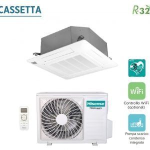 CLIMATIZZATORE HISENSE A CASSETTA 48000 BTU AUC140UR4RHB4 R-32 CON COMANDO INCLUSO  NEW