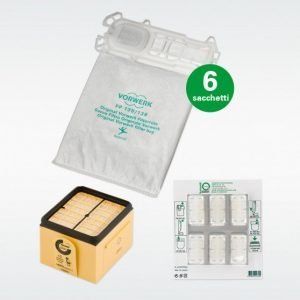 CONFEZIONE SET FARFALLA PER VK135/6 (6 SUPER-FILTRELLO PER VK135/6, BLISTER DA 6 DOVINA, MICROFILTRO IGIENICO PER VK135/6)