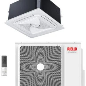 CLIMATIZZATORE A CASSETTA 4 VIE 60X60 RIELLO 18000 BTU AARIA MONO PLUS AMK 50 P R-32 CON PANNELLO E TELEC. INCLUSI